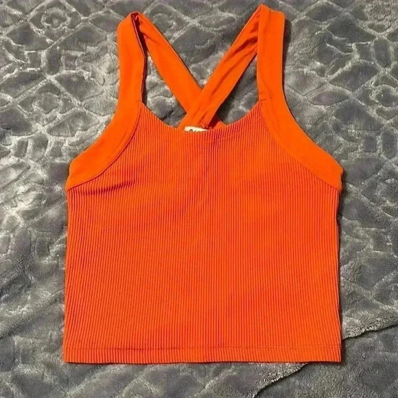 Athleta Orange Crop Top - Picture 1 of 4
